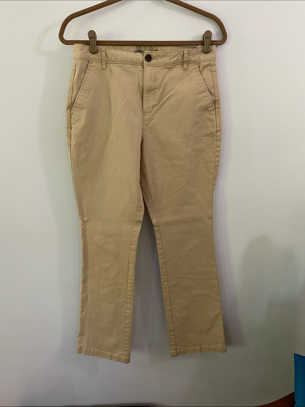 3/$15 Old Navy Tan High-Rise Flare Pants